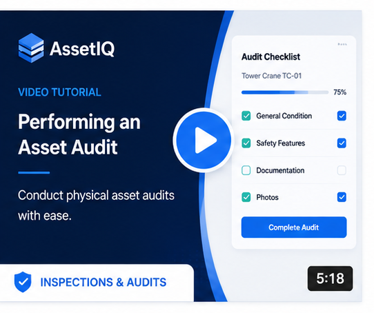 assetiq video performing asset audit